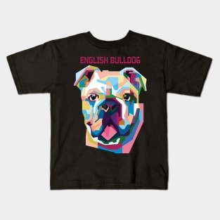 Pop art English bulldog in WPAP Kids T-Shirt